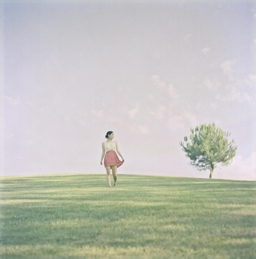 Woman Walking Down Hill Photograph by Tuan Tran - Fine Art America