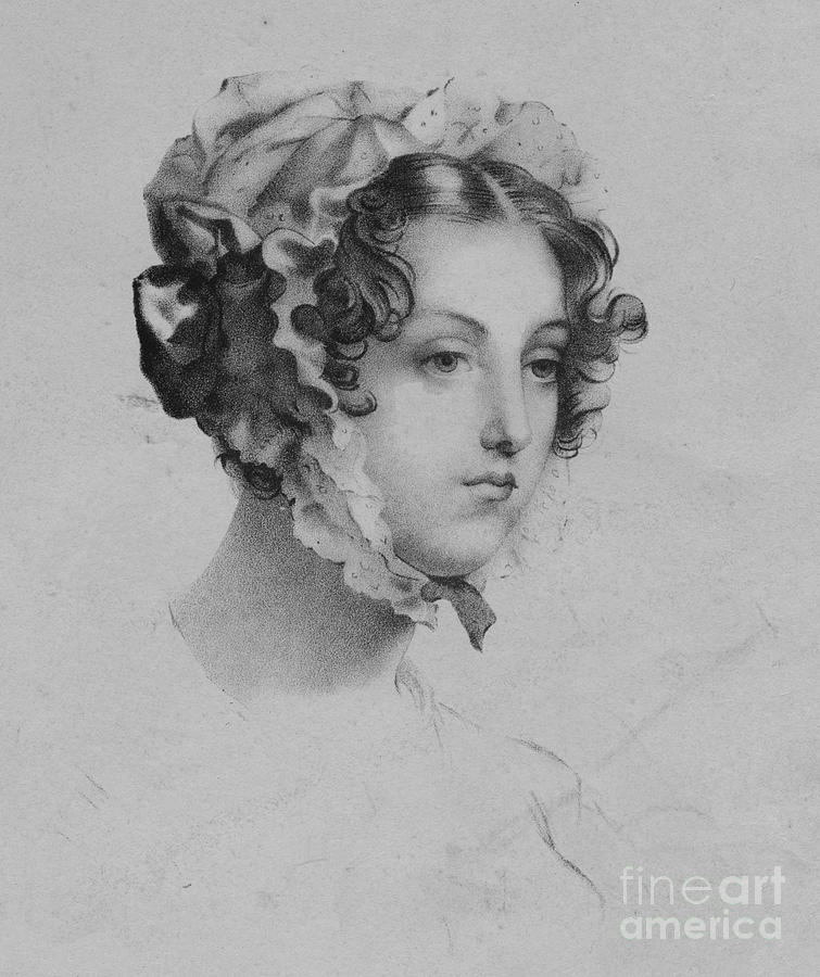 Woman Wearing A Bonnet Drawing by Print Collector