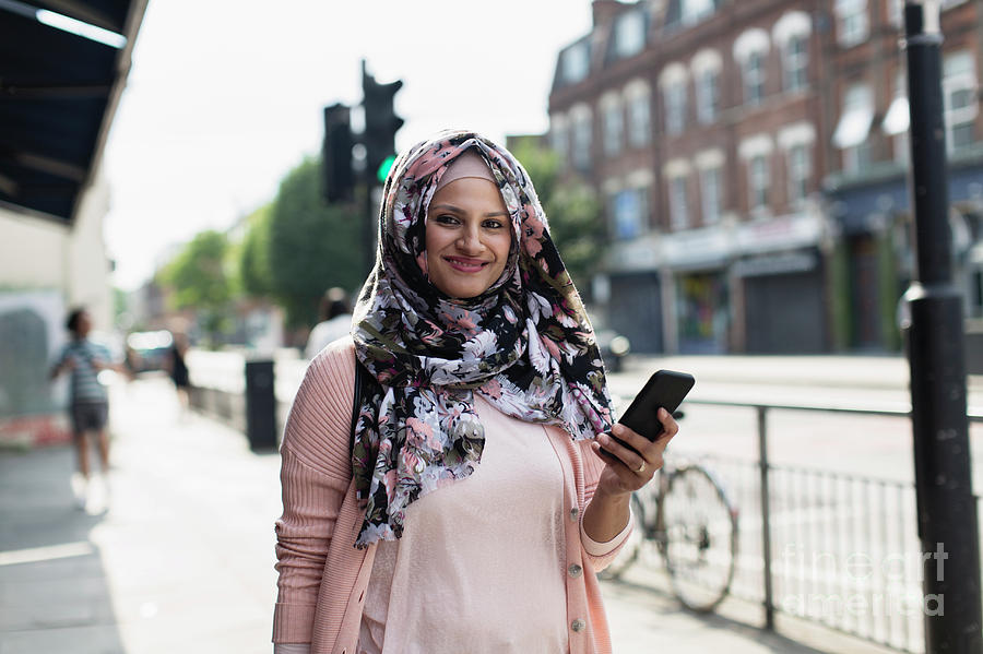 Asian Ethnicity Photograph - Woman Wearing Floral Hijab by Caia Image/science Photo Library Asian Ethnicity Photograph - Woman Wearing Floral Hijab by Caia Image/science Photo Library