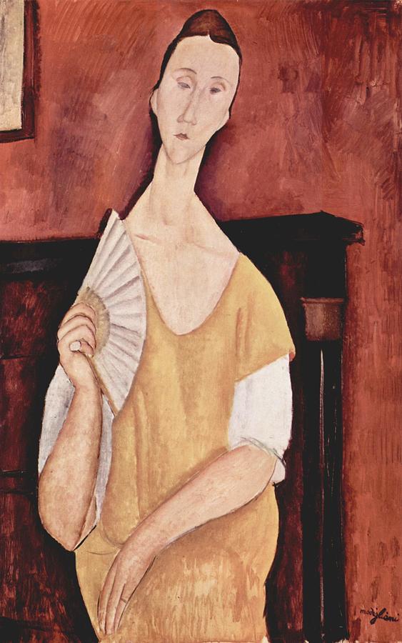 Woman With A Fan - 1919 Painting