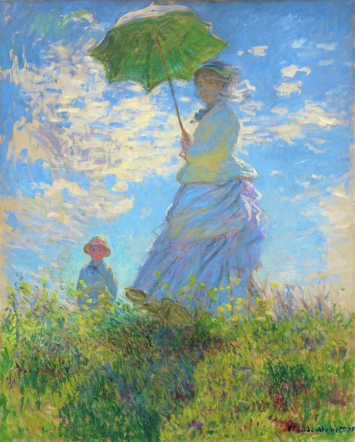 Claude Monet Painting - Woman with a Parasol - Digital Remastered Edition by Claude Monet