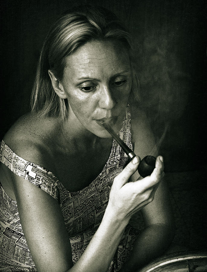 Woman With A Pipe Photograph by Alexander Rachlis