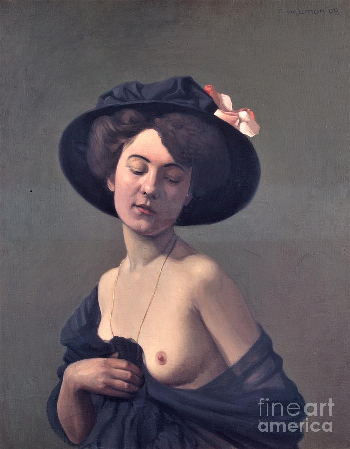 Woman with black hat Painting by Thea Recuerdo
