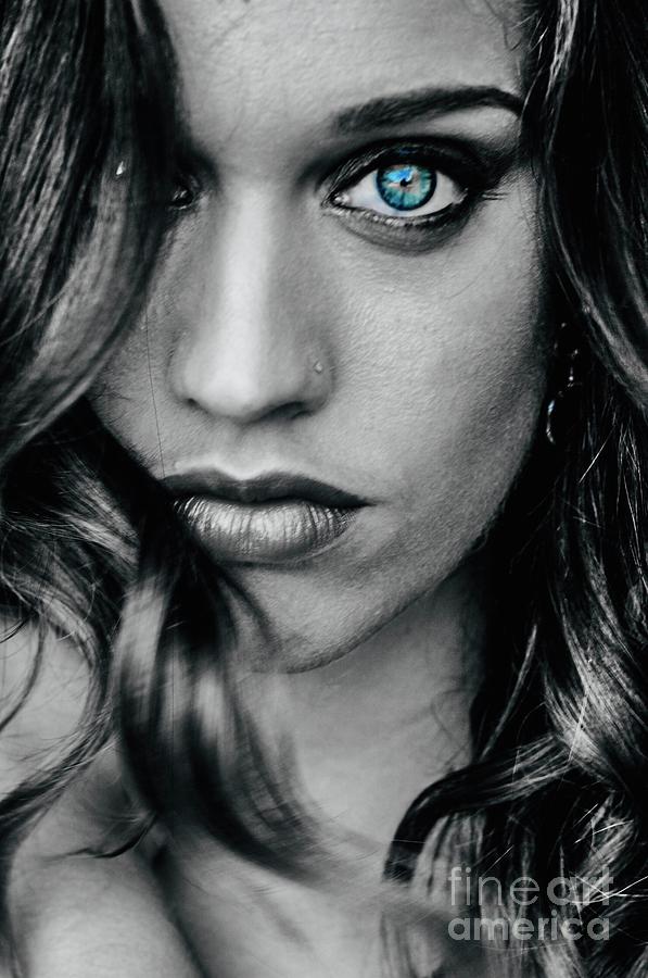 Woman with Blue Eyes Photograph by Kate Stoupas