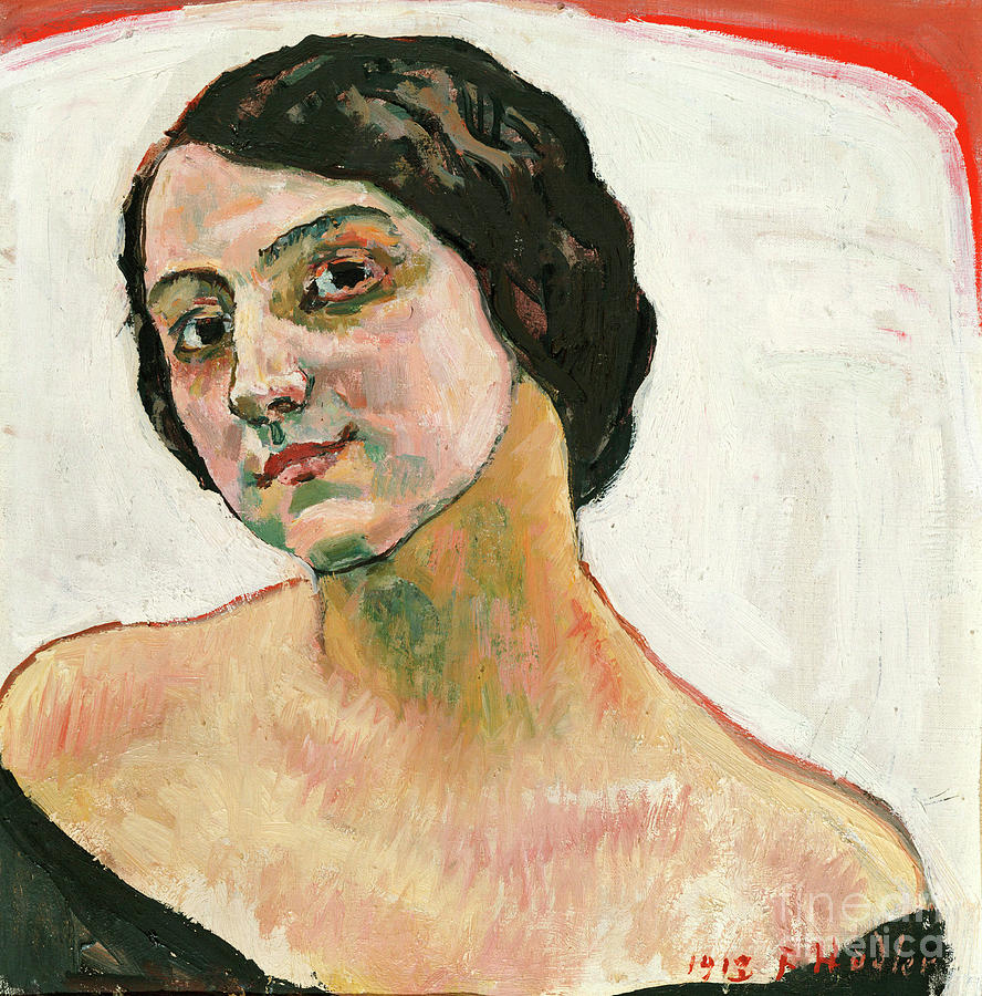 Woman With Brown Hair, 1913 By Hodler Painting by Ferdinand Hodler
