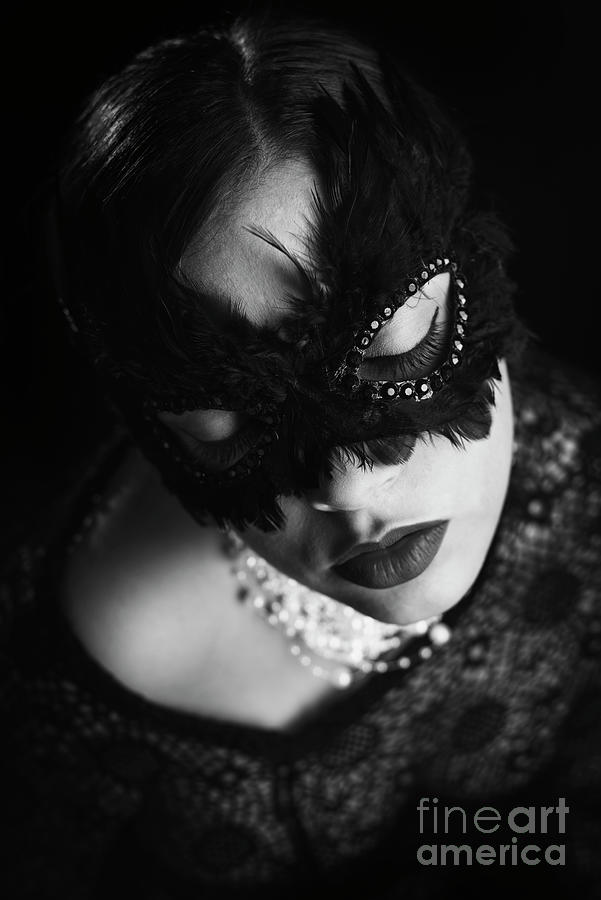 Woman with elegant mask Photograph by Jelena Jovanovic