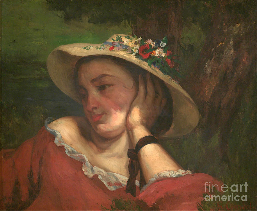Woman With Flowers On Her Hat. Artist Drawing by Heritage Images