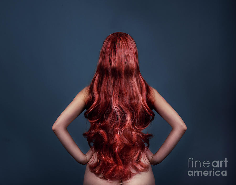 Woman with long red hair from behind Photograph by Jelena Jovanovic