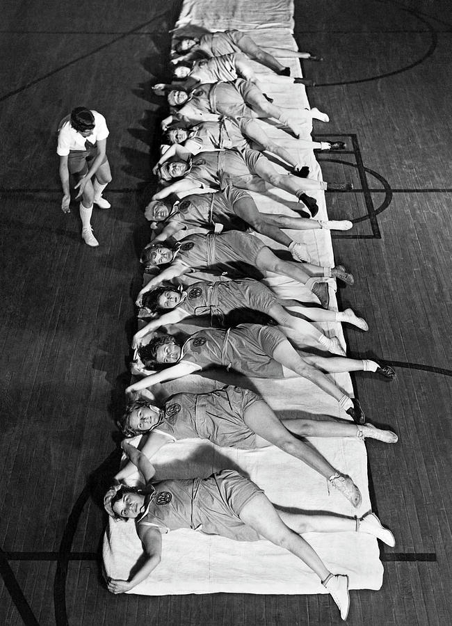 Women Exercising Lesson Photograph by Underwood Archives