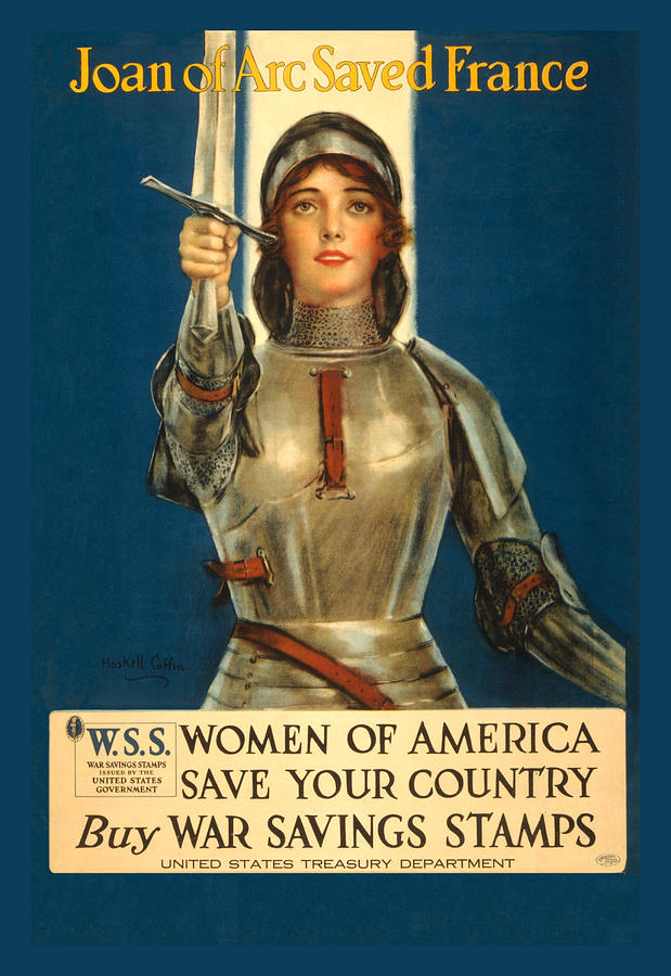 Joan Of Arc Painting - Women of America Save Your Country by Haskell Coffin