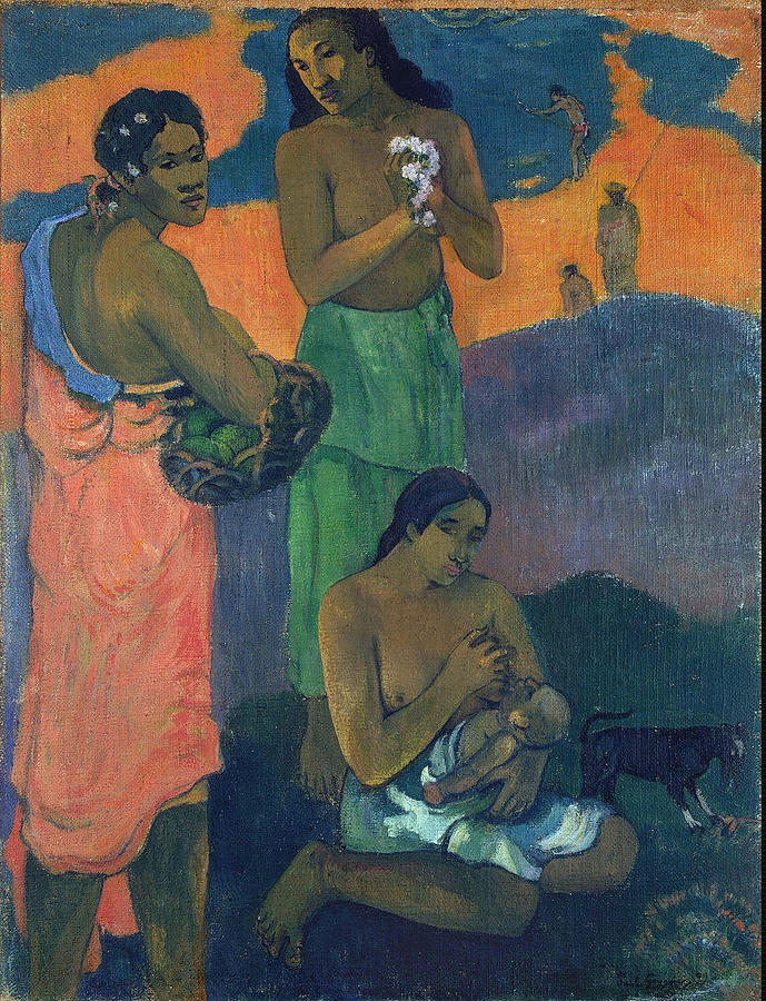 Women on the Seashore 1899 Painting by Paul Gauguin - Fine Art America