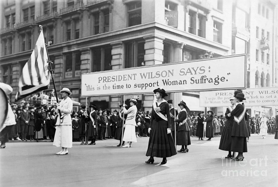 Women Suffrage Parade Supporting Wilson Photograph By Bettmann Fine