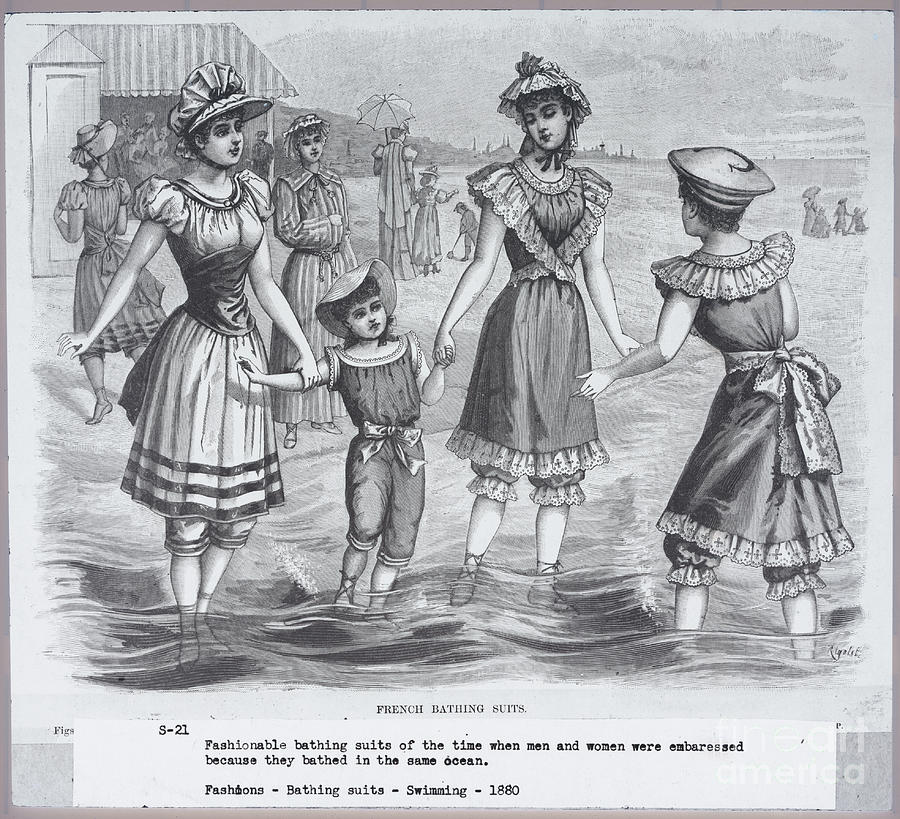 Women Wearing Fashionable Bathing Suits by Bettmann