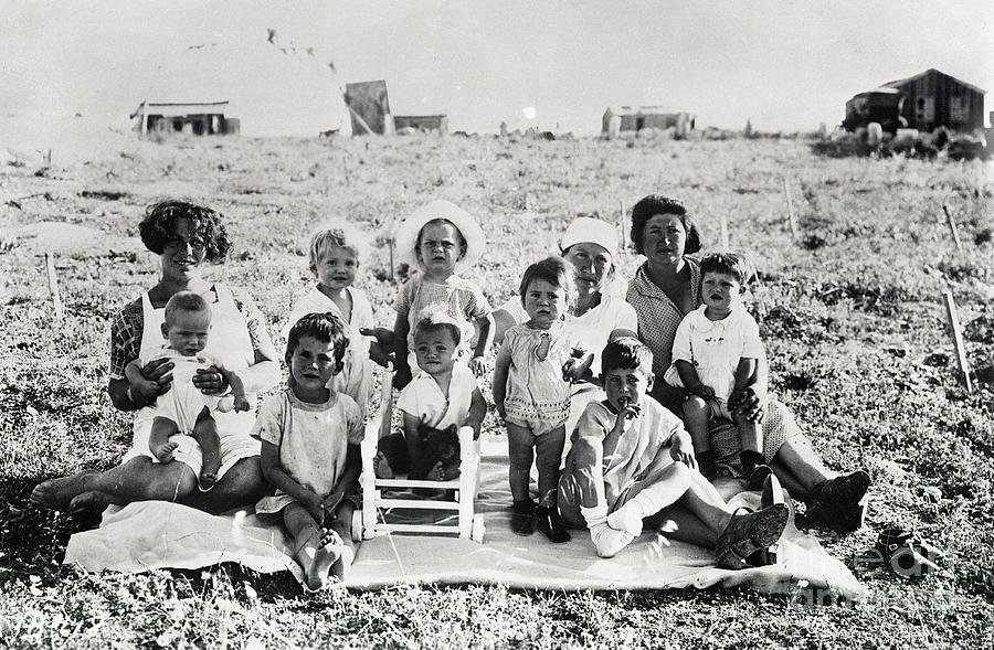 Women With Children In Field Photograph by Bettmann Women With Children In Field Photograph by Bettmann