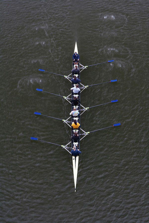 Womens Crew Team Rowing On Schuylkill Photograph by Henry Lederer Womens Crew Team Rowing On Schuylkill Photograph by Henry Lederer