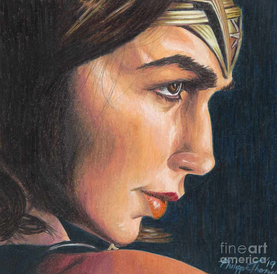 Wonder Woman 2 Drawing by Philippe Thomas