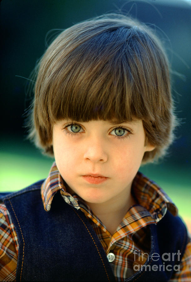 Wonderful Boy With a Gentle Face Photograph by Wernher Krutein - Fine ...