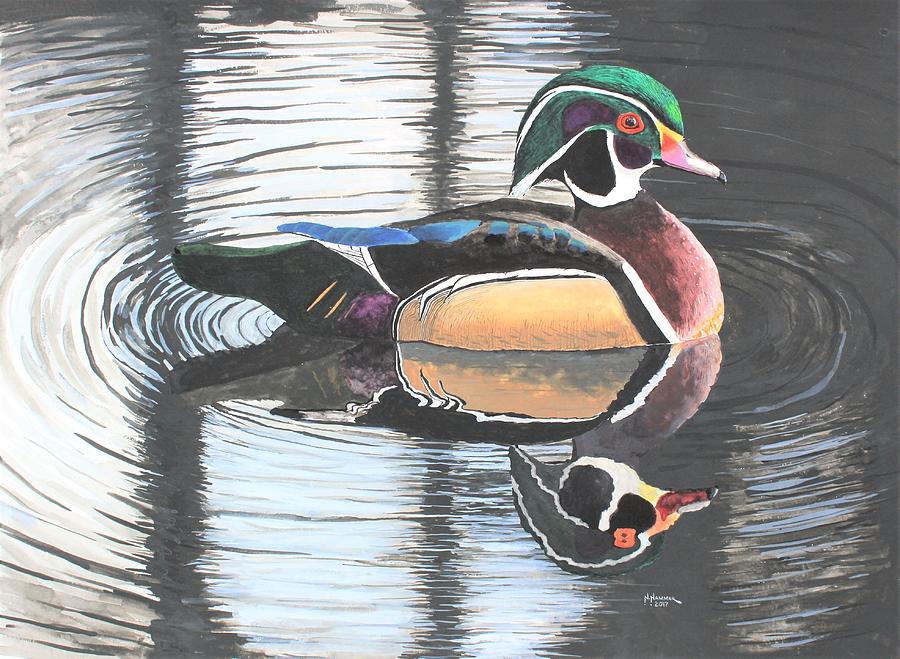 Wood Duck II Painting by Nelson Hammer - Fine Art America