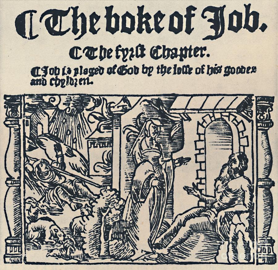 Woodcut From The Great Bible Drawing by Print Collector