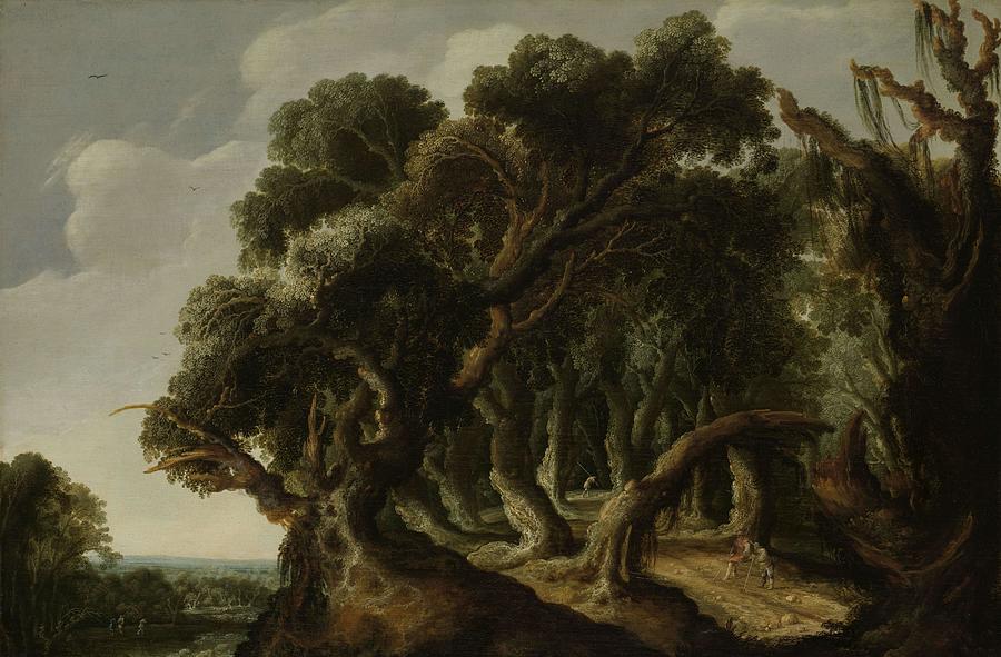 Wooded Landscape. Landscape. Painting by Jacob Jacobsz van Geel