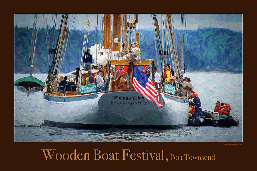 Wooden Boat Festival 1 Painting by Mike Penney