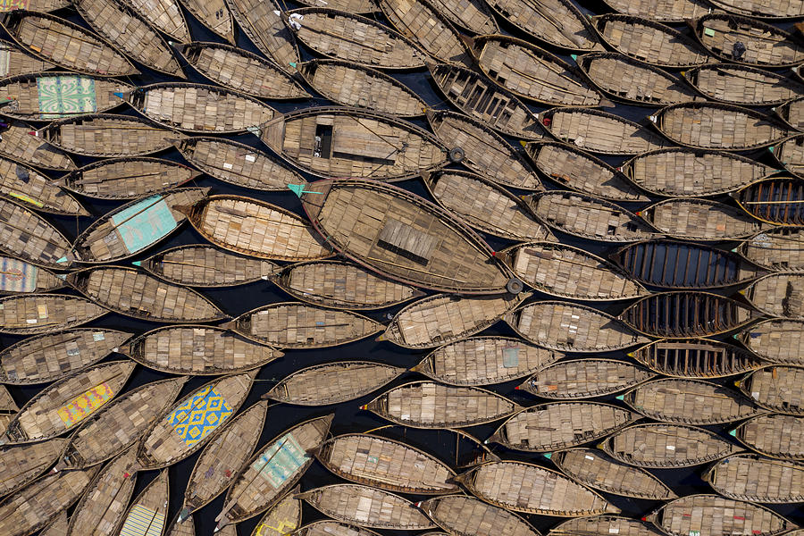 Boat Photograph - Wooden Boats by Azim Khan Ronnie