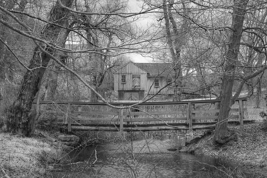 Wooden Bridge Over Stream - Waterloo Village Photograph by Christopher Lotito