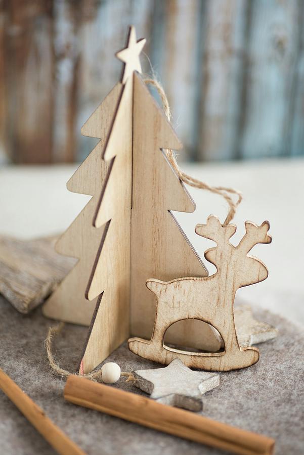 Wooden Christmas Ornaments Photograph by Sonia Chatelain