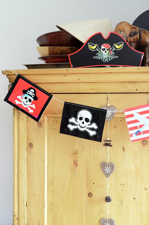 Wooden Cupboard With Pirate Decoration Photograph by Sonia Chatelain