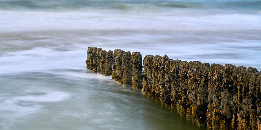 Wooden Groyne In The Surf Photograph by Bodo Balzer