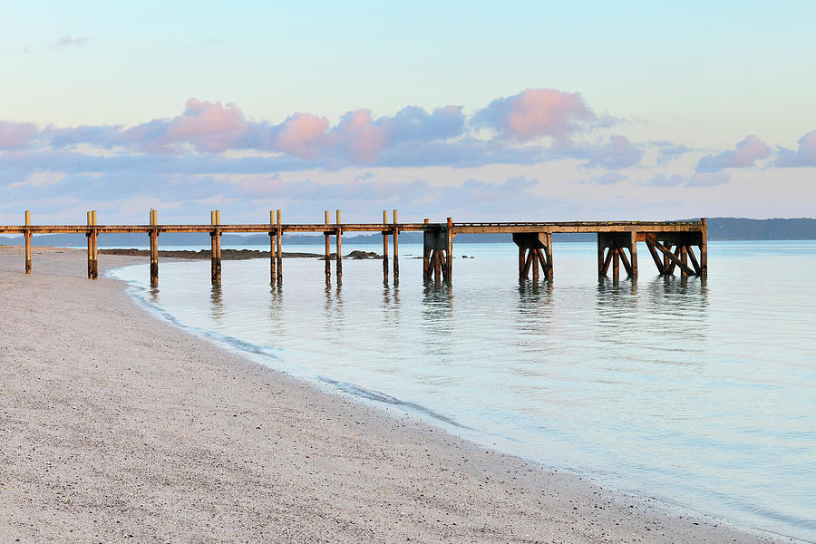 Wooden Jetty At Morning Photograph by Raimund Linke