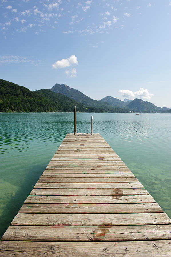 Wooden Jetty Out To Lake Fuschl Photograph by Buero Monaco