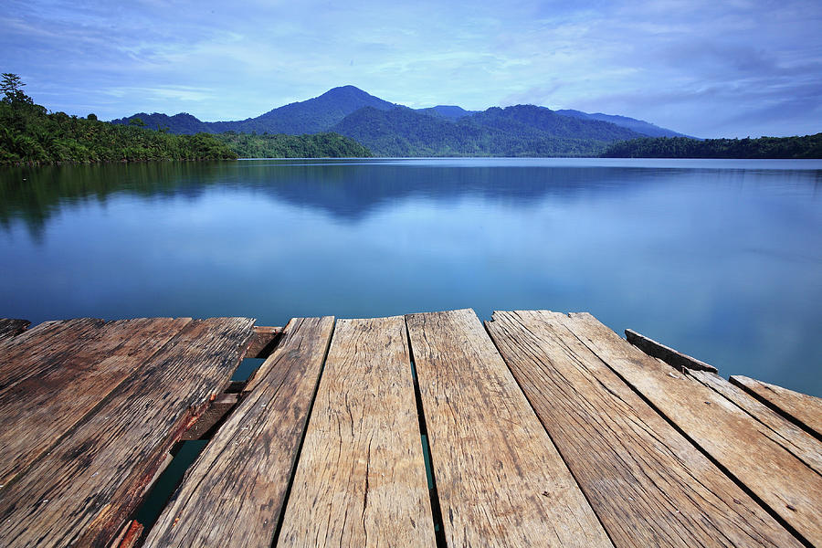 Wooden Pier By The Lake Paca Photograph by Ali Trisno Pranoto