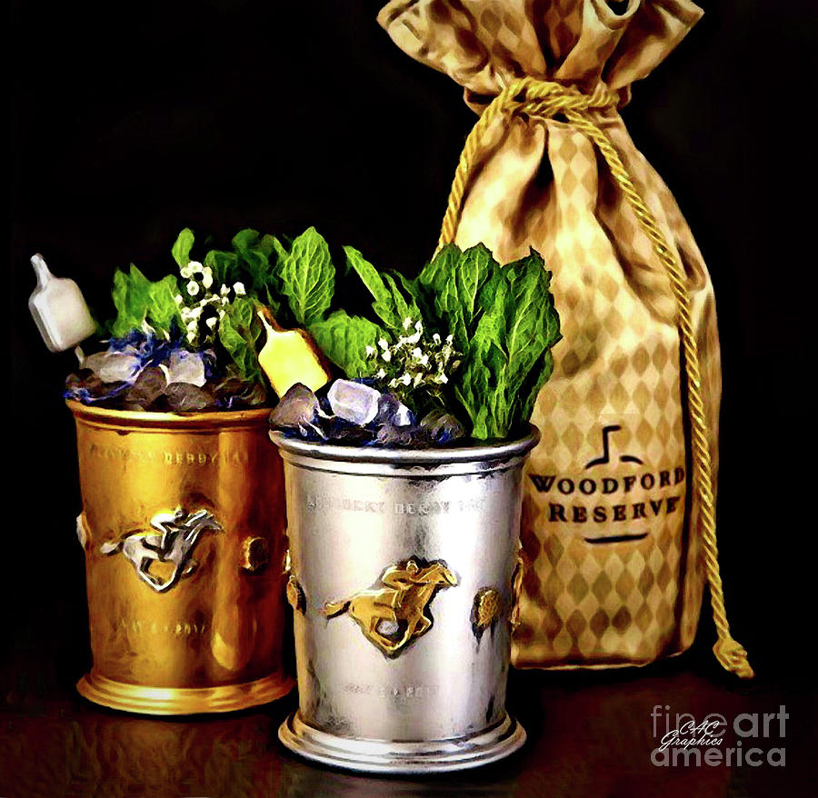 Cocktail Digital Art - Woodford Reserve Mint Julep by CAC Graphics