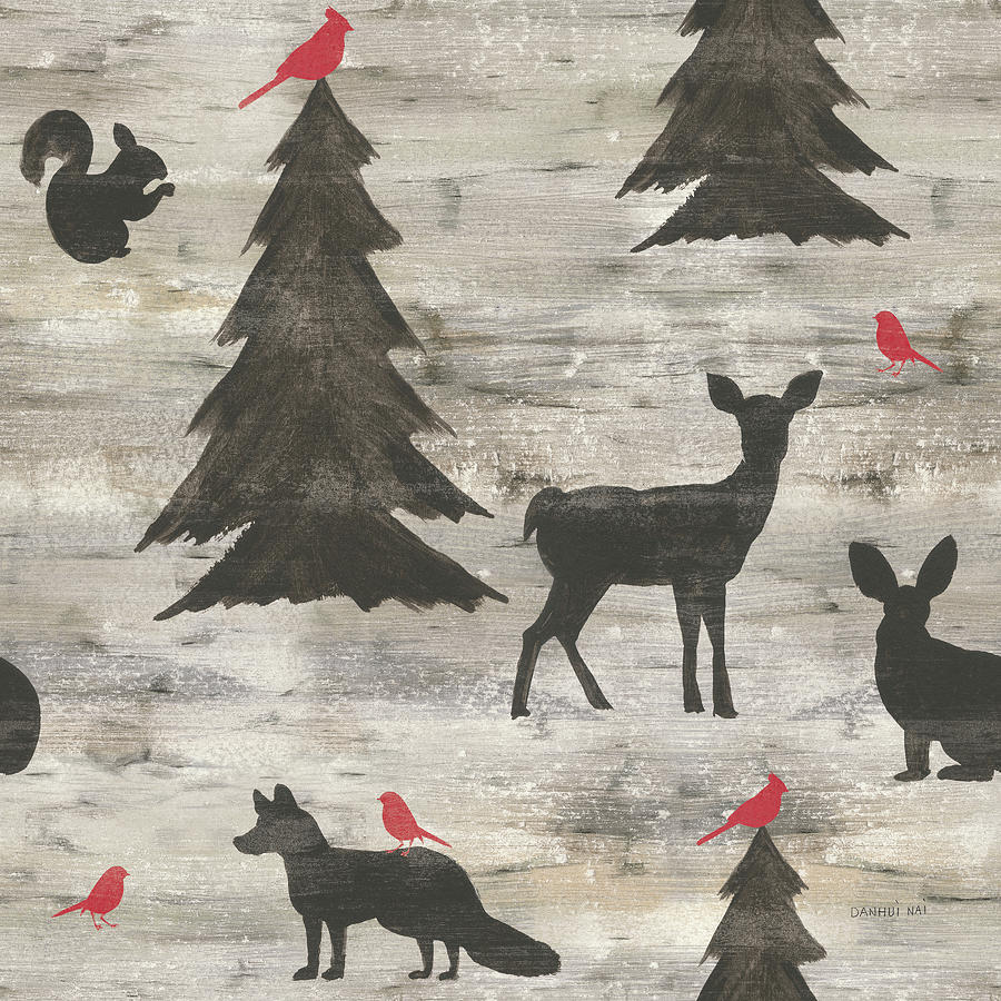 Animal Painting - Woodland Celebration Pattern Vi by Danhui Nai