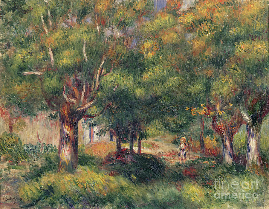 Woodland Landscape Painting by Pierre Auguste Renoir