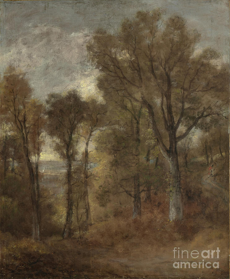 John Constable Painting - Woodland Scene Overlooking Dedham Vale, C.1802-03 by John Constable