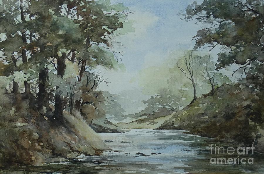 Woodland Stream Painting by Keith Thompson
