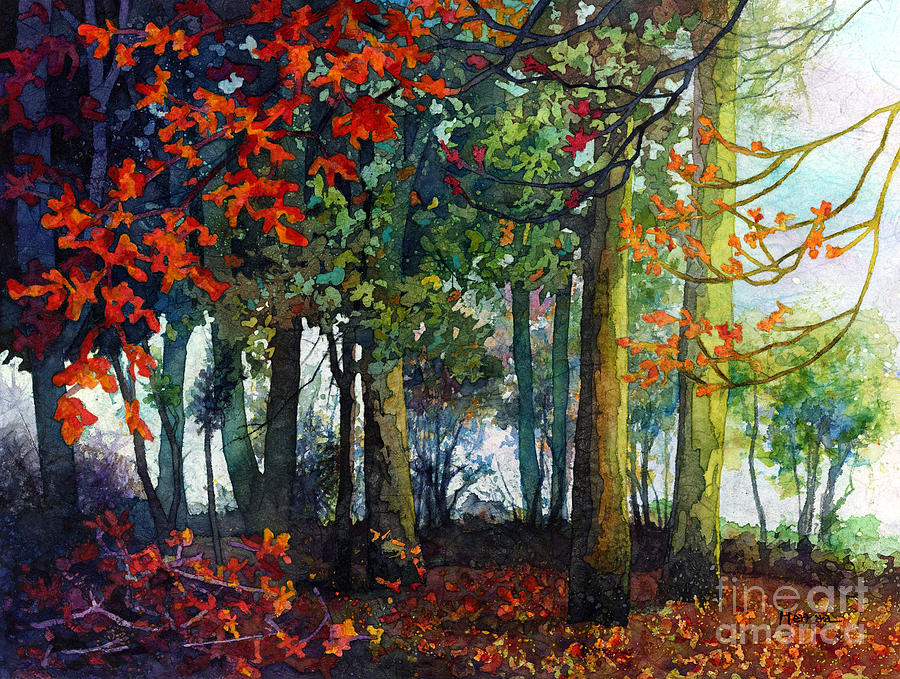 Path Painting - Woodland Trail by Hailey E Herrera