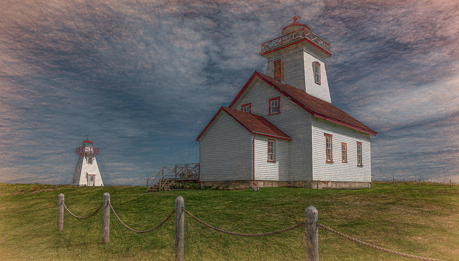 Woods Island Lighthouse, Painterly Photograph by Marcy Wielfaert