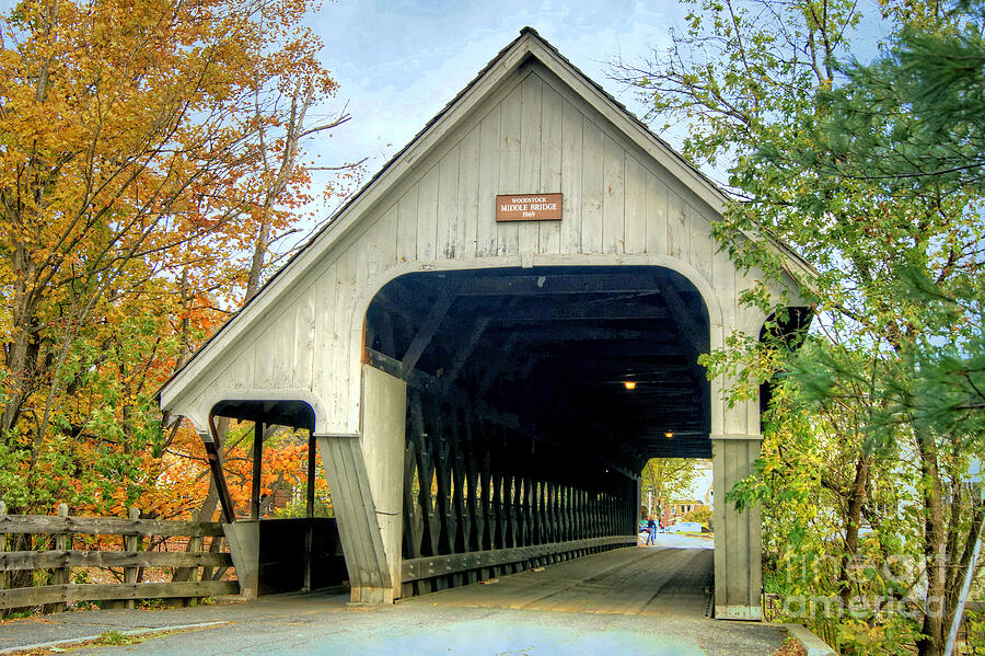 Fall Photograph - Woodstock Middle Bridge by David Birchall