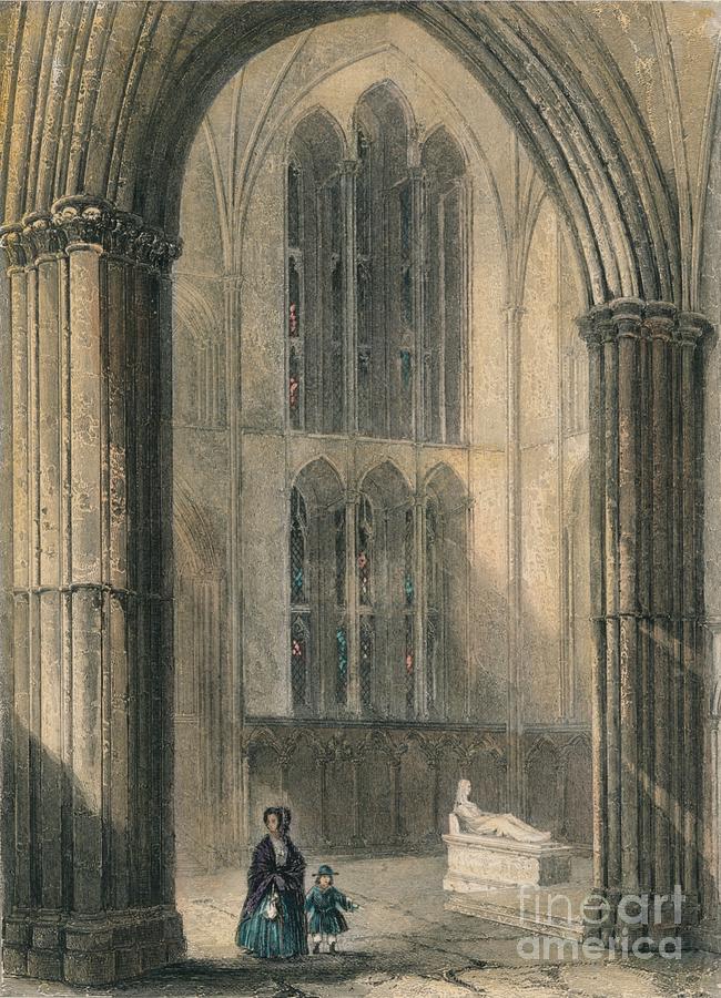 Worcester Cathedral North Transept Drawing by Print Collector