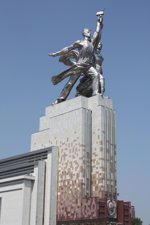 worker and kolkhoz woman miniature