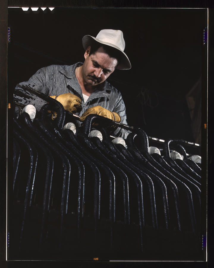 Worker at Generator for TVAs hydroelectric plant Painting by Palmer, Alfred T