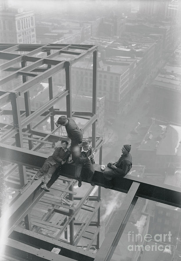 Workers Building High Rise Photograph by Bettmann