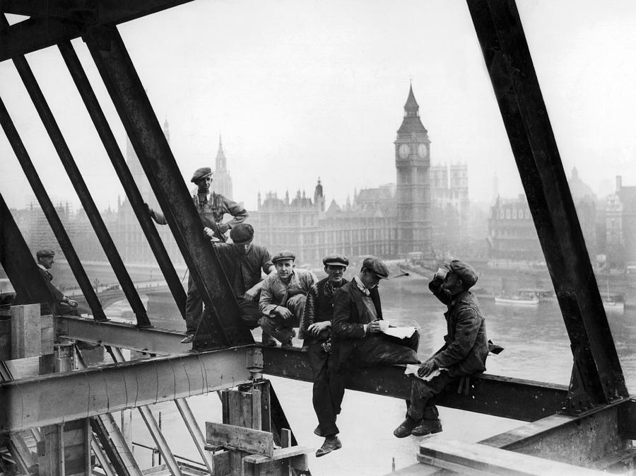 Workers In The Middle Of Work In London Photograph by Keystone-france