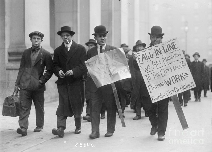 Workers Protesting Unemployment Photograph by Bettmann