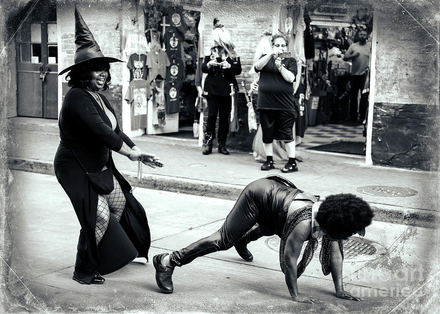 Working It on Bourbon Street New Orleans Photograph by John Rizzuto