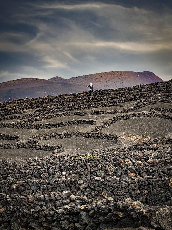 Landscape Photograph - Working On The Rocks by Andreas Bauer
