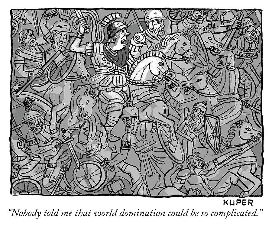 World domination Drawing by Peter Kuper World domination Drawing by Peter Kuper